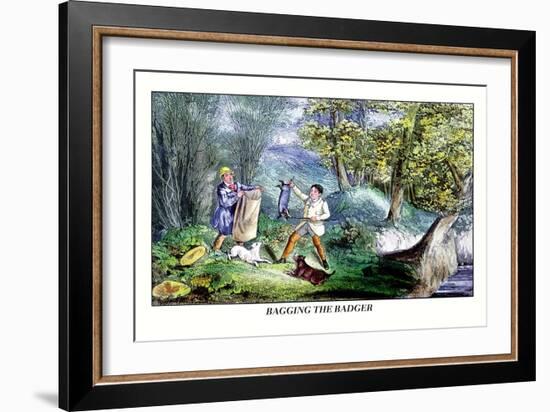 Bagging the Badger-Henry Thomas Alken-Framed Art Print