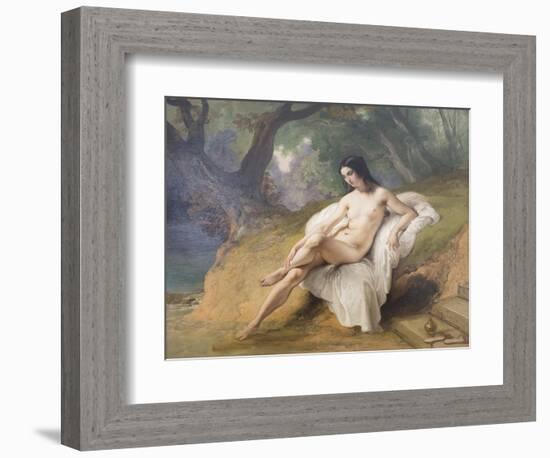 Bagnante, 1844, Francesco Hayez (painting)-Francesco Hayez-Framed Giclee Print