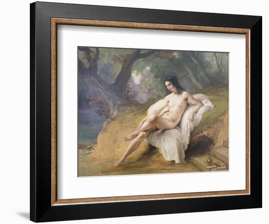 Bagnante, 1844, Francesco Hayez (painting)-Francesco Hayez-Framed Giclee Print