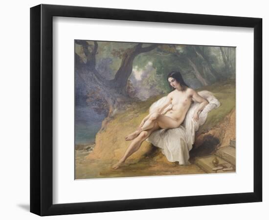 Bagnante, 1844, Francesco Hayez (painting)-Francesco Hayez-Framed Giclee Print