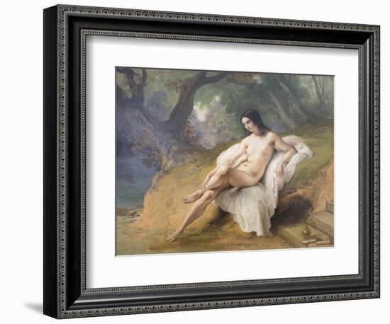 Bagnante, 1844, Francesco Hayez (painting)-Francesco Hayez-Framed Giclee Print