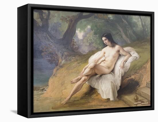 Bagnante, 1844, Francesco Hayez (painting)-Francesco Hayez-Framed Premier Image Canvas