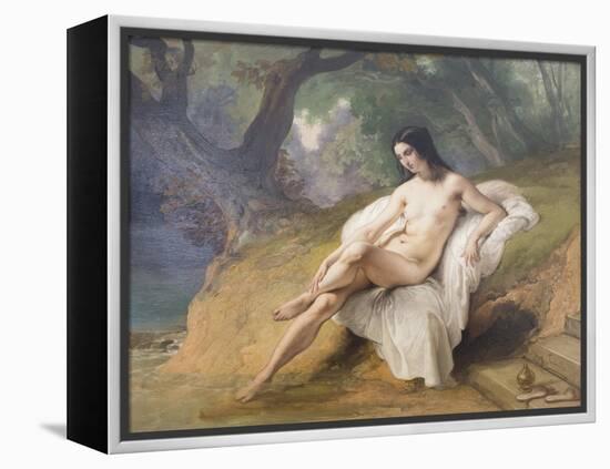 Bagnante, 1844, Francesco Hayez (painting)-Francesco Hayez-Framed Premier Image Canvas