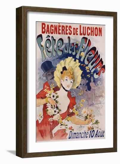 Bagneres De Luchon Fete Des Fleurs Poster-Jules Chéret-Framed Giclee Print