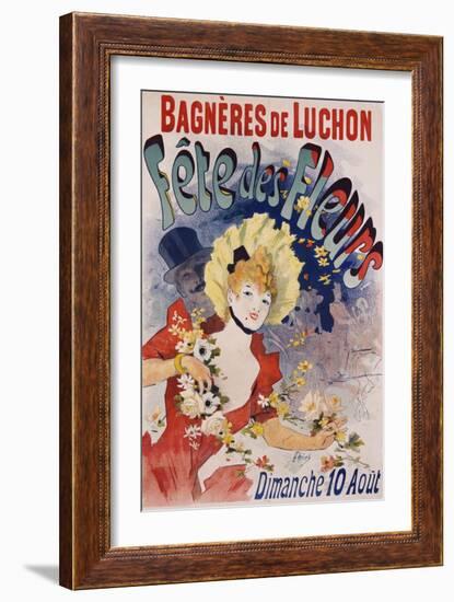 Bagneres De Luchon Fete Des Fleurs Poster-Jules Chéret-Framed Giclee Print