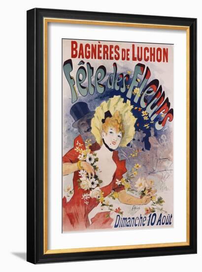 Bagneres De Luchon Fete Des Fleurs Poster-Jules Chéret-Framed Giclee Print