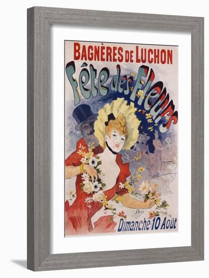 Bagneres De Luchon Fete Des Fleurs Poster-Jules Chéret-Framed Premium Giclee Print