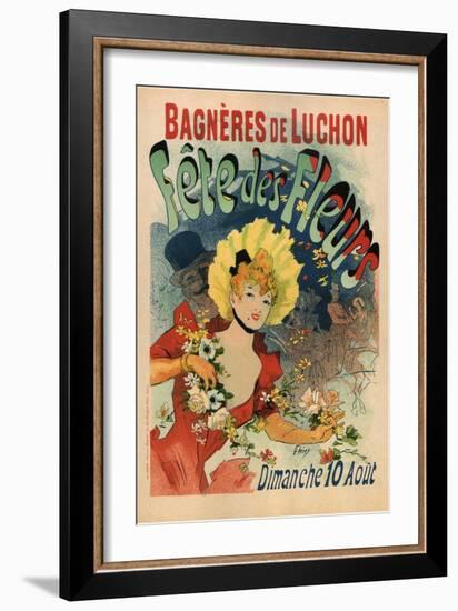 Bagneres-De-Luchon in the Flower Festival-Jules Chéret-Framed Art Print