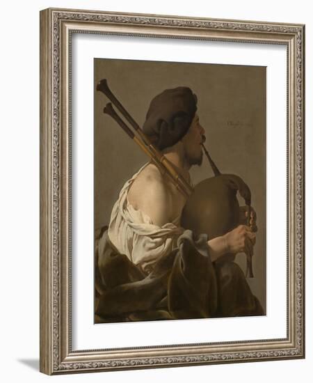 Bagpipe Player, 1624-Hendrick Ter Brugghen-Framed Giclee Print