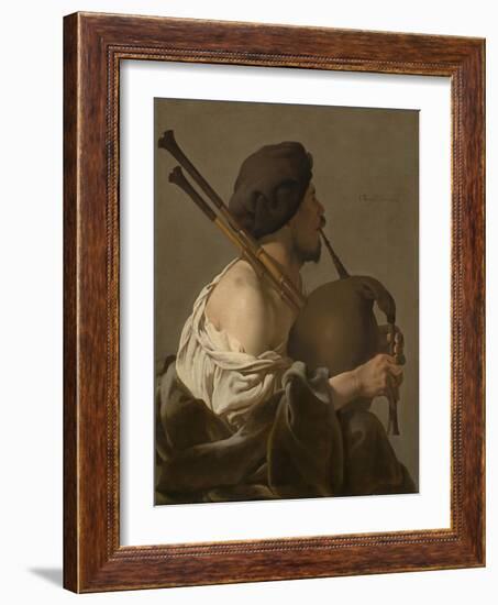 Bagpipe Player, 1624-Hendrick Ter Brugghen-Framed Giclee Print