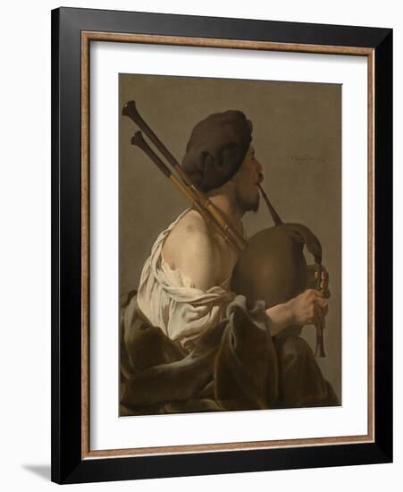 Bagpipe Player, 1624-Hendrick Ter Brugghen-Framed Giclee Print