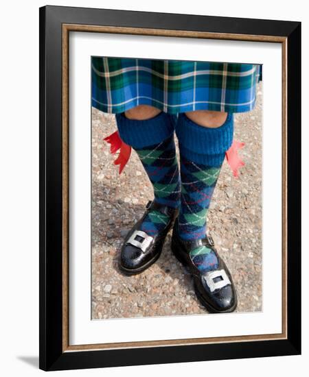 Bagpipe Player at the Loch Ness Area near Drumnadrochit Home, Scottish Highlands-Bill Bachmann-Framed Photographic Print