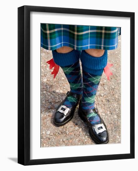 Bagpipe Player at the Loch Ness Area near Drumnadrochit Home, Scottish Highlands-Bill Bachmann-Framed Photographic Print