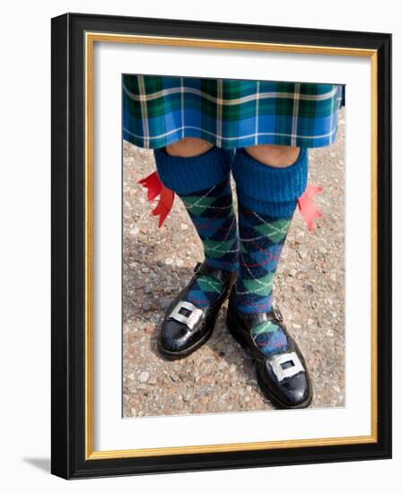 Bagpipe Player at the Loch Ness Area near Drumnadrochit Home, Scottish Highlands-Bill Bachmann-Framed Photographic Print