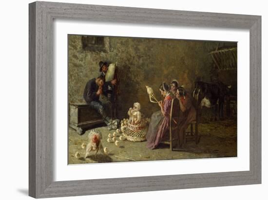 Bagpipers of Brianza, C. 1883-1885-Giovanni Segantini-Framed Giclee Print