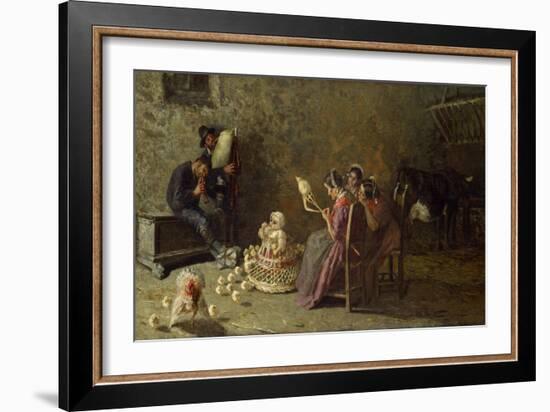 Bagpipers of Brianza, C. 1883-1885-Giovanni Segantini-Framed Giclee Print