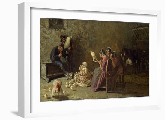 Bagpipers of Brianza, C. 1883-1885-Giovanni Segantini-Framed Giclee Print