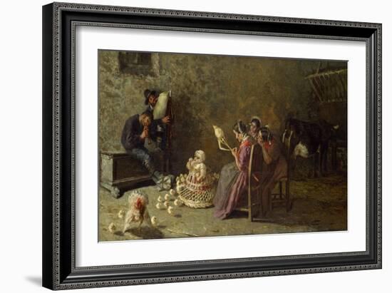 Bagpipers of Brianza, C. 1883-1885-Giovanni Segantini-Framed Giclee Print