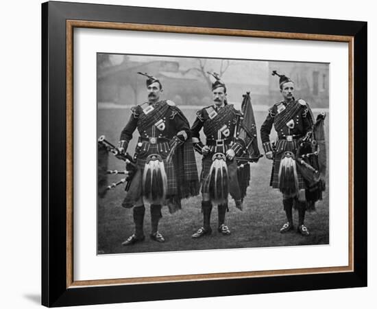 Bagpipers of the 1st Scots Guards-null-Framed Photographic Print