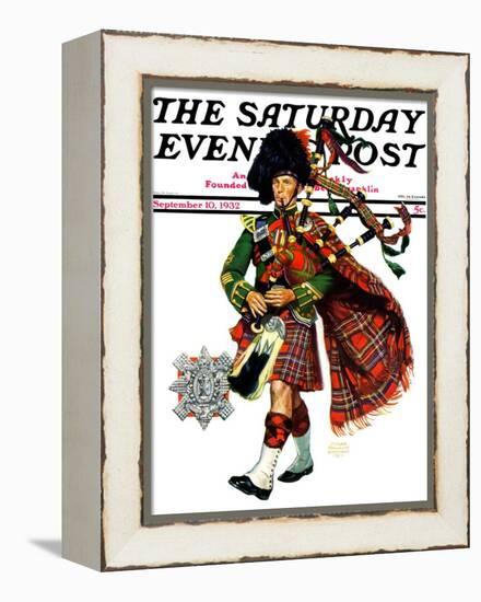 "Bagpipes," Saturday Evening Post Cover, September 10, 1932-Edgar Franklin Wittmack-Framed Premier Image Canvas