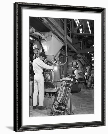 Bags Being Filled at the Spillers Animal Foods Plant, Gainsborough, Lincolnshire, 1962-Michael Walters-Framed Photographic Print