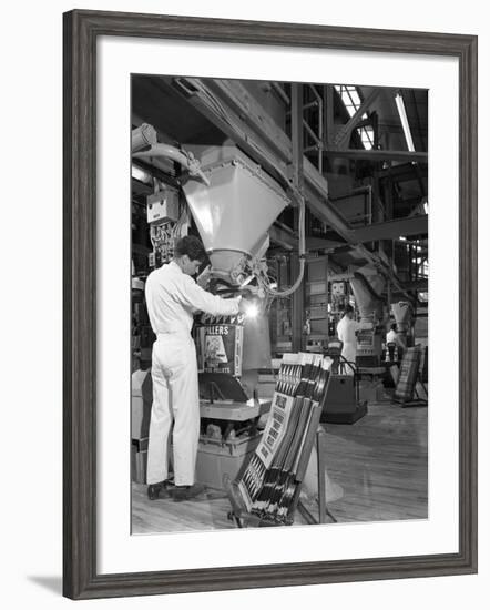 Bags Being Filled at the Spillers Animal Foods Plant, Gainsborough, Lincolnshire, 1962-Michael Walters-Framed Photographic Print