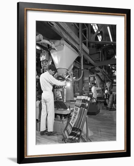 Bags Being Filled at the Spillers Animal Foods Plant, Gainsborough, Lincolnshire, 1962-Michael Walters-Framed Photographic Print