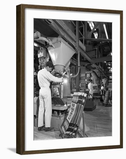 Bags Being Filled at the Spillers Animal Foods Plant, Gainsborough, Lincolnshire, 1962-Michael Walters-Framed Photographic Print