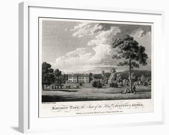 Bagshot Park, the Seat of the Honourable Augustus Kepple, 1777-Michael Angelo Rooker-Framed Giclee Print