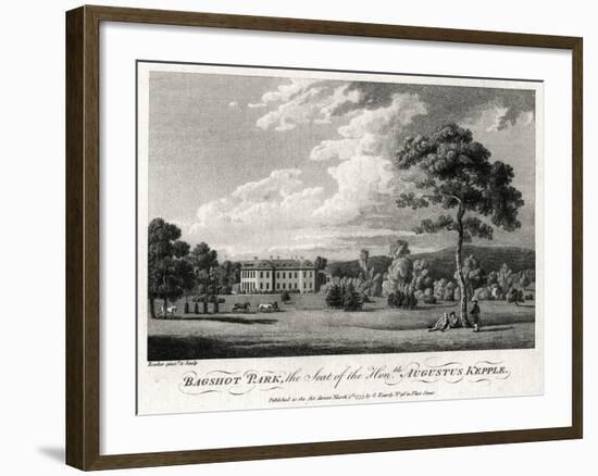 Bagshot Park, the Seat of the Honourable Augustus Kepple, 1777-Michael Angelo Rooker-Framed Giclee Print