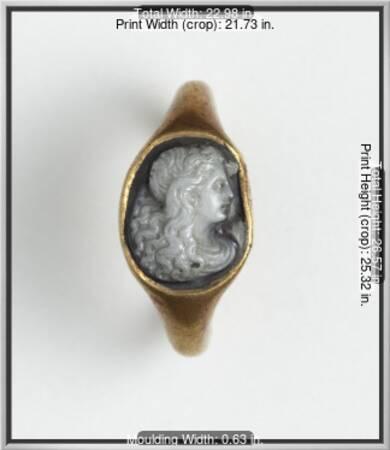 Bague En Or A Incrustation Ovale D Un Camee En Sardonyx Giclee Print Art Com