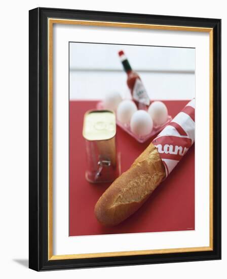 Baguette, Tin of Corned Beef, Eggs and Tabasco-Peter Medilek-Framed Photographic Print