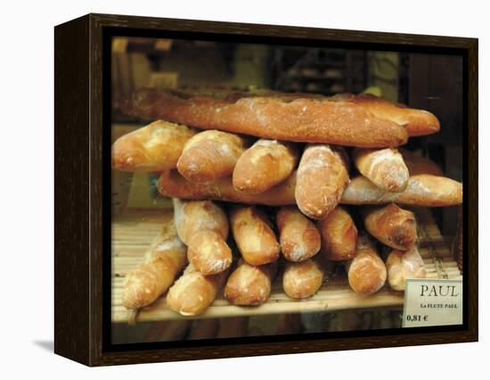 Baguettes in the Window of the Paul Bread Shop, Lille, Flanders, Nord, France-David Hughes-Framed Premier Image Canvas