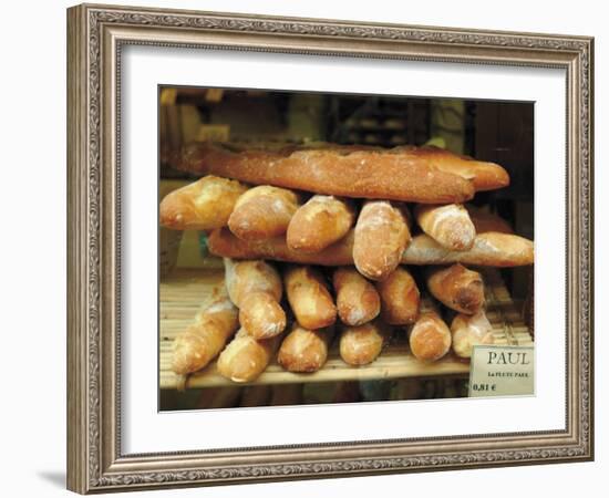 Baguettes in the Window of the Paul Bread Shop, Lille, Flanders, Nord, France-David Hughes-Framed Photographic Print