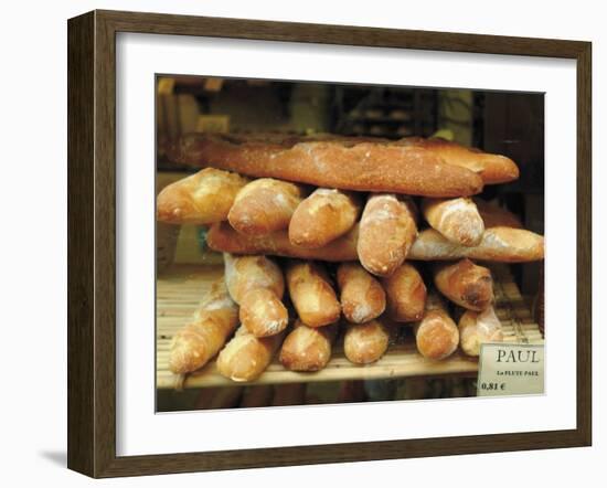 Baguettes in the Window of the Paul Bread Shop, Lille, Flanders, Nord, France-David Hughes-Framed Photographic Print