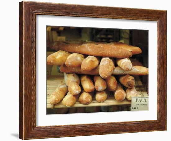 Baguettes in the Window of the Paul Bread Shop, Lille, Flanders, Nord, France-David Hughes-Framed Photographic Print