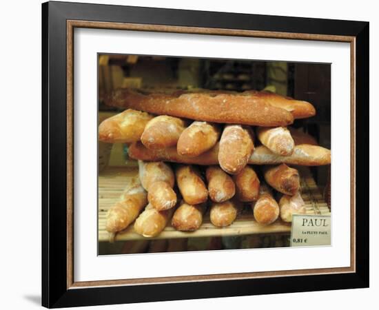 Baguettes in the Window of the Paul Bread Shop, Lille, Flanders, Nord, France-David Hughes-Framed Photographic Print