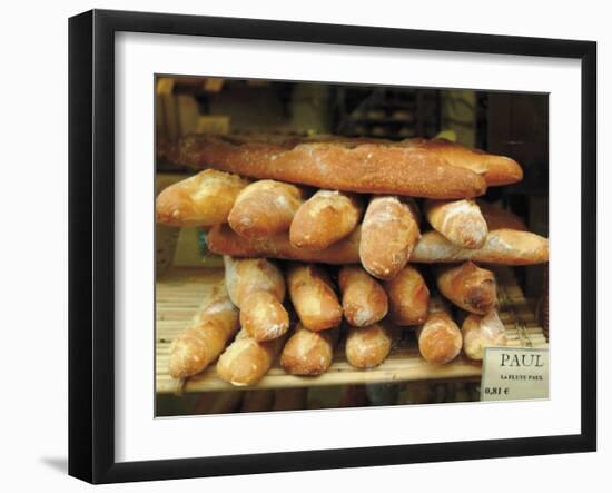 Baguettes in the Window of the Paul Bread Shop, Lille, Flanders, Nord, France-David Hughes-Framed Photographic Print