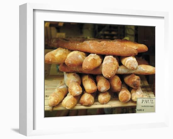 Baguettes in the Window of the Paul Bread Shop, Lille, Flanders, Nord, France-David Hughes-Framed Photographic Print