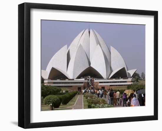 Baha'I House of Worship, Lotus Temple, Delhi, India, Asia-null-Framed Photographic Print