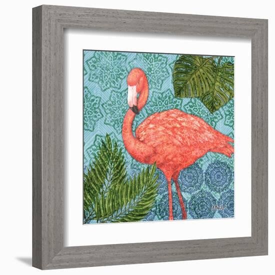 Bahama Flamingo II-Paul Brent-Framed Art Print