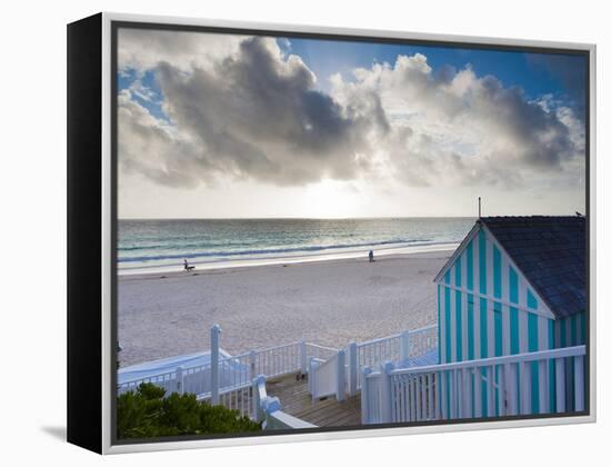 Bahamas, Eleuthera Island, Harbour Island, Pink Sands Beach-Walter Bibikow-Framed Premier Image Canvas