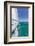 Bahamas, Exuma Island. Sailboat under Sail in Ocean-Don Paulson-Framed Photographic Print