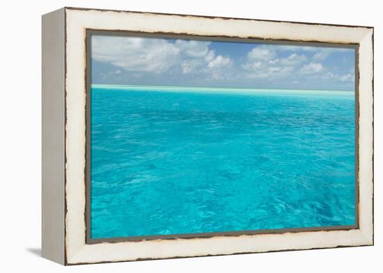 Bahamas, Exuma Island. Seascape of Aqua Ocean-Don Paulson-Framed Premier Image Canvas