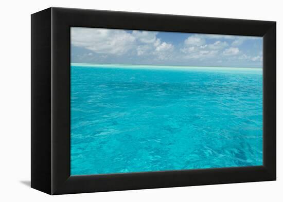 Bahamas, Exuma Island. Seascape of Aqua Ocean-Don Paulson-Framed Premier Image Canvas