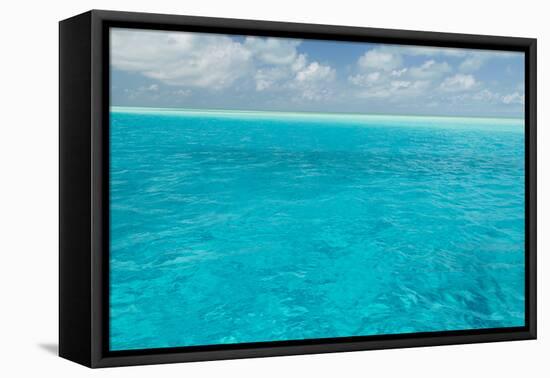 Bahamas, Exuma Island. Seascape of Aqua Ocean-Don Paulson-Framed Premier Image Canvas