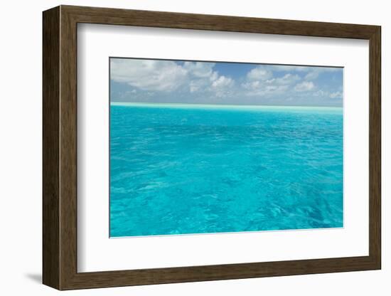 Bahamas, Exuma Island. Seascape of Aqua Ocean-Don Paulson-Framed Photographic Print