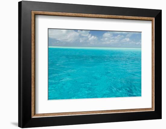 Bahamas, Exuma Island. Seascape of Aqua Ocean-Don Paulson-Framed Photographic Print