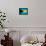 Bahamas Flag Design with Wood Patterning - Flags of the World Series-Philippe Hugonnard-Framed Stretched Canvas displayed on a wall