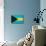 Bahamas Flag Design with Wood Patterning - Flags of the World Series-Philippe Hugonnard-Mounted Art Print displayed on a wall